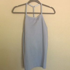 light blue fabletics workout tank top